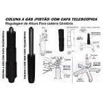 Cadeiras Escritório Cadeira Executiva LISA Giratória Sem Braços - Corino Preto - 31000