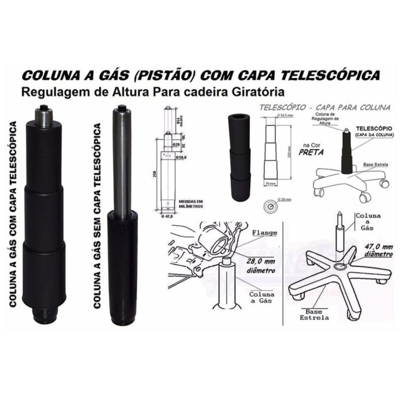 Cadeiras Escritório Cadeira B-ONE Giratória com Braços Reguláveis - Corino Preto - 31009