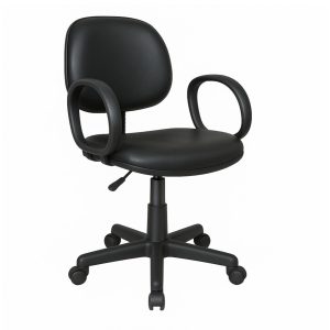 Cadeiras Escritório Cadeira Executiva LISA Giratória com Braço Corsa - Corino Preto - 31001