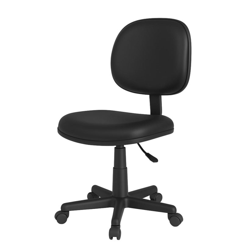 Cadeiras Escritório Cadeira Executiva LISA Giratória Sem Braços - Corino Preto - 31000