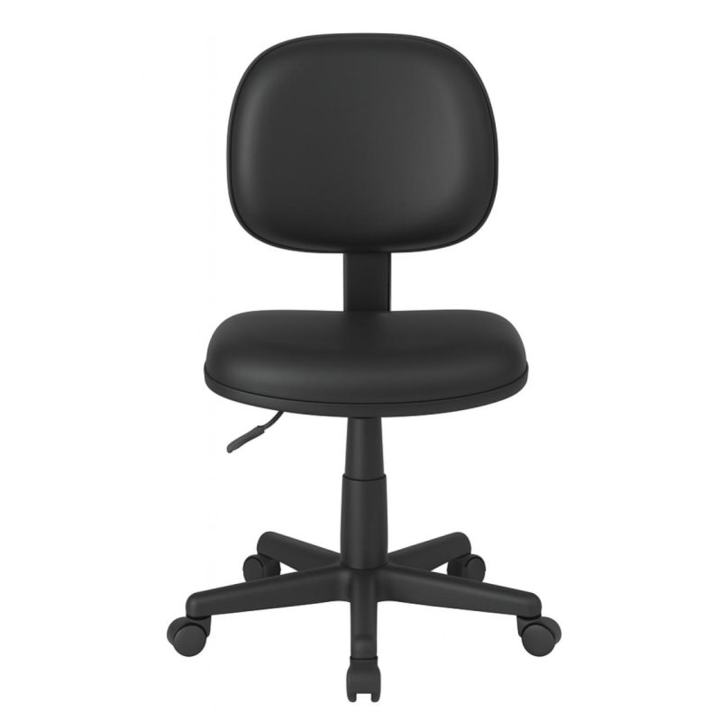 Cadeiras Escritório Cadeira Executiva LISA Giratória Sem Braços - Corino Preto - 31000