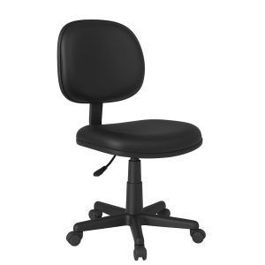Cadeiras Escritório Cadeira Executiva LISA Giratória Sem Braços - Corino Preto - 31000