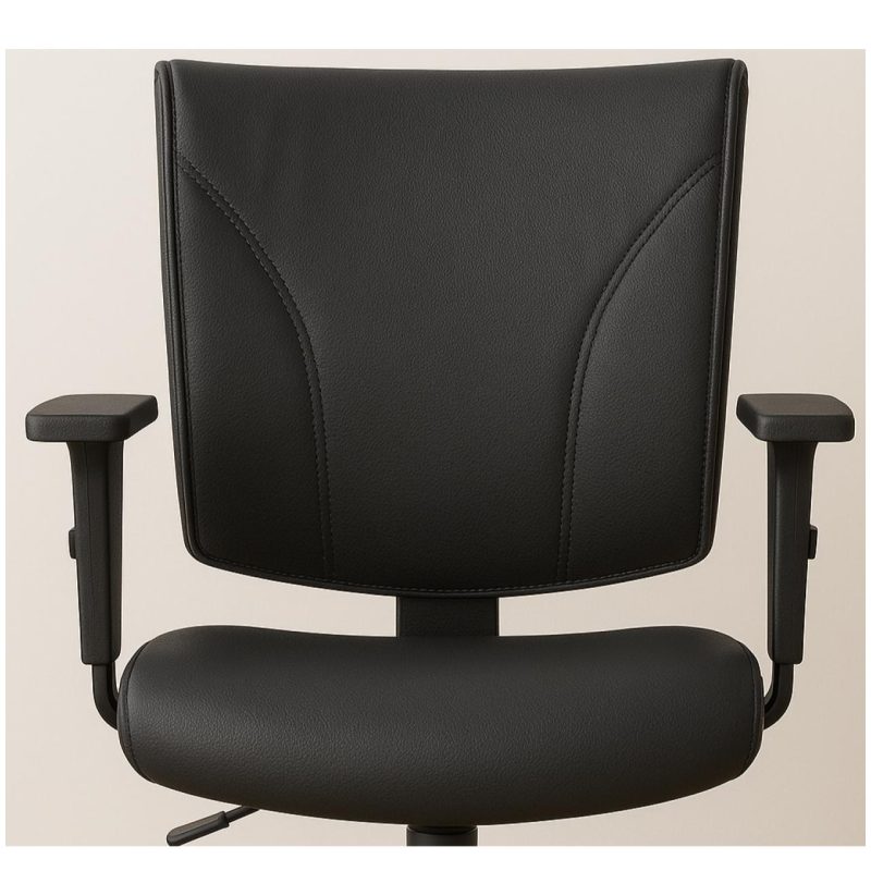 Cadeiras Escritório Cadeira B-ONE Giratória com Braços Reguláveis - Corino Preto - 31009