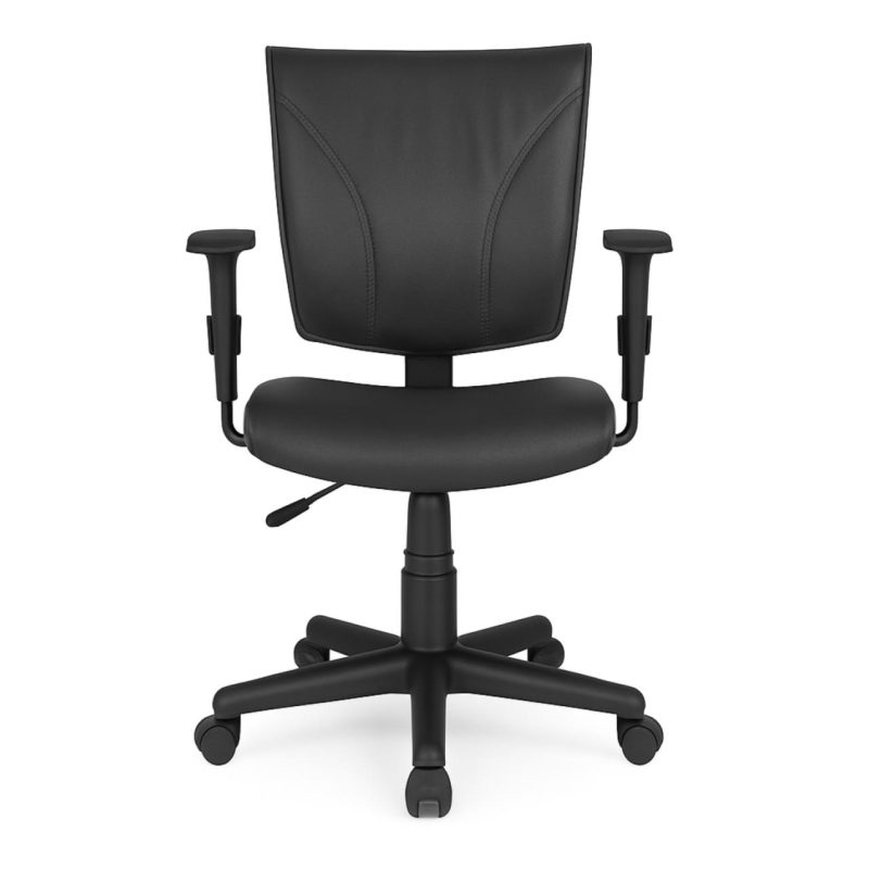 Cadeiras Escritório Cadeira B-ONE Giratória com Braços Reguláveis - Corino Preto - 31009