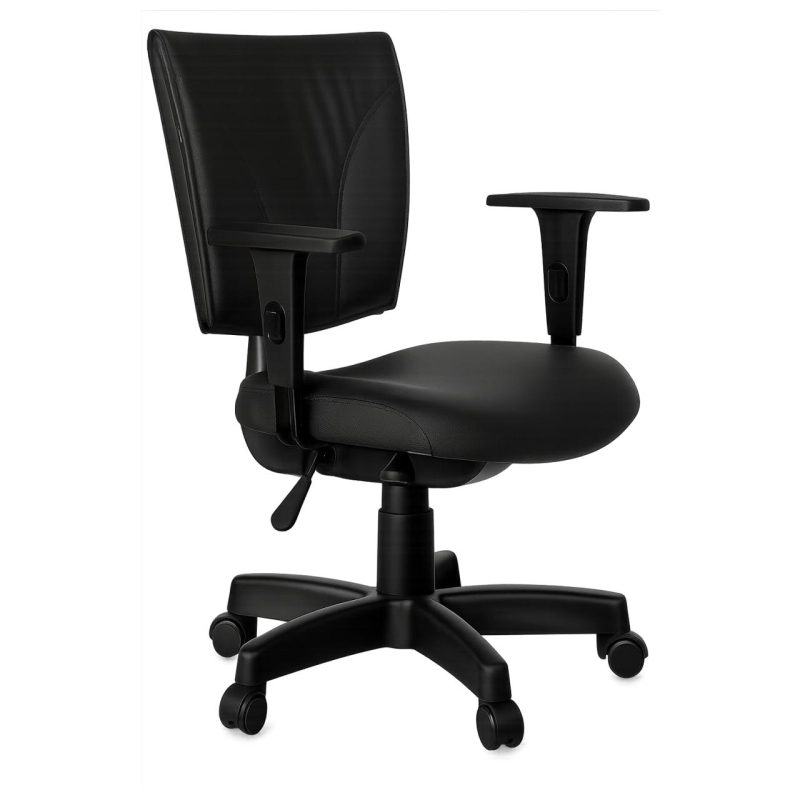 Cadeiras Escritório Cadeira B-ONE Back System com Braços Reguláveis - Corino Preta - 31010