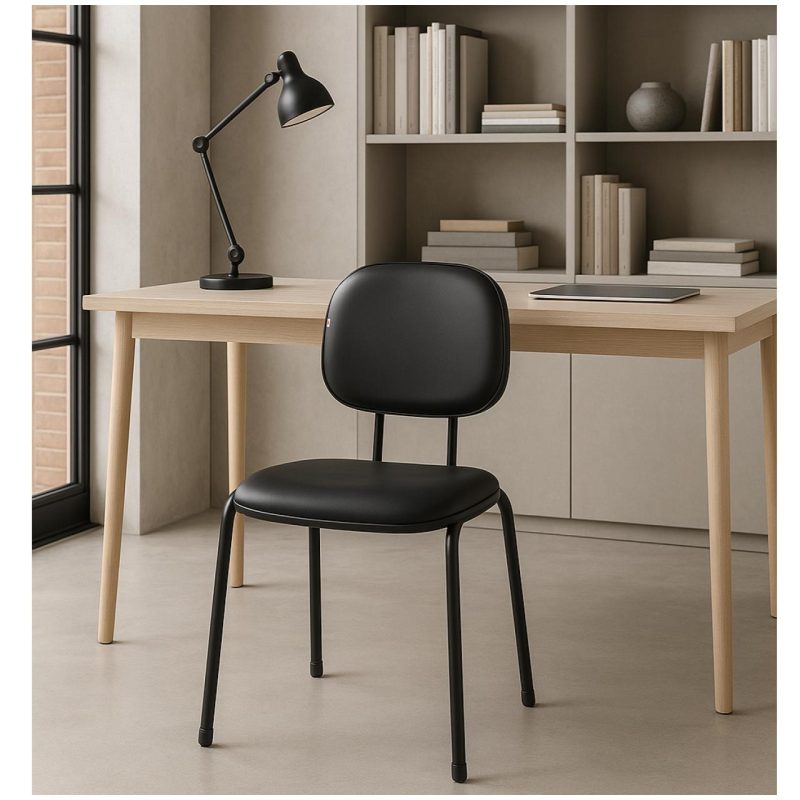 Cadeira Secretária 04 pés - Cor Preto - PMD - 31102 Cadeira Secretária 04 pés - Cor Preto - PMD - 31102