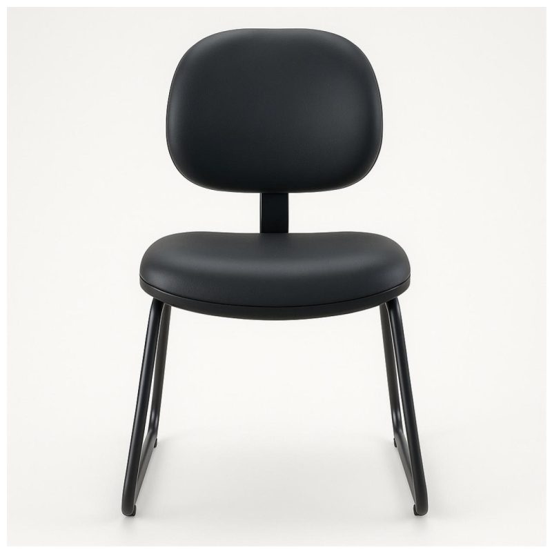 Cadeira Executiva LISA Base Trapézio - Corino Preto - 31030