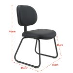 Cadeira Executiva LISA Base Trapézio - Corino Preto - 31030