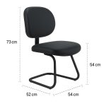 Cadeira Executiva LISA Base em "S" - Corino Preto - 31013