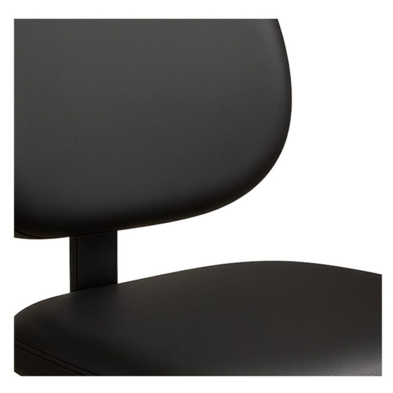Cadeira Executiva LISA Base em "S" CROMADA - Corino Preto - 31015