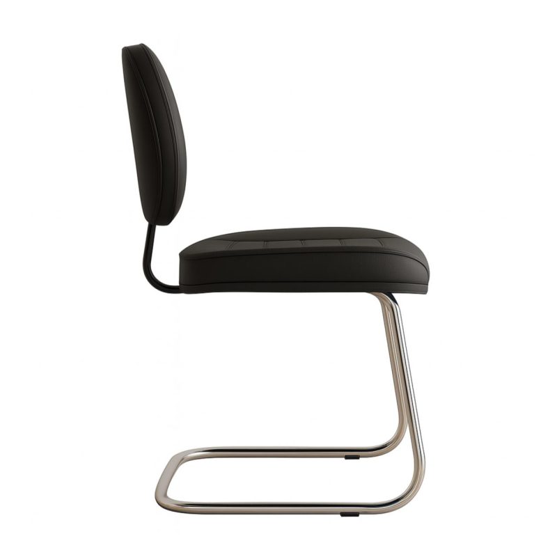 Cadeira Executiva COSTURADA Base em "S" Cromada - 31016