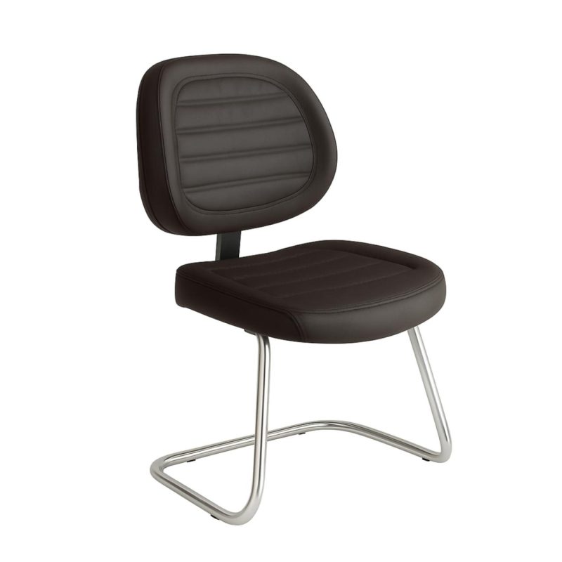 Cadeira Executiva COSTURADA Base em "S" Cromada - 31016