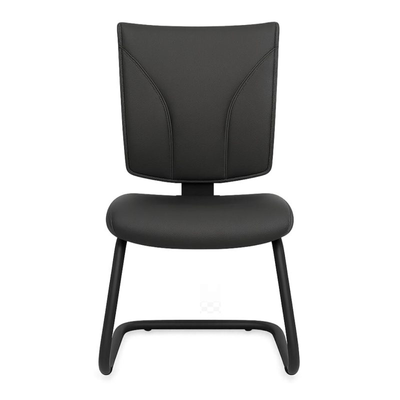 Cadeira de Escritório B-ONE Base em "S" Preta - Corino Preto - 31032