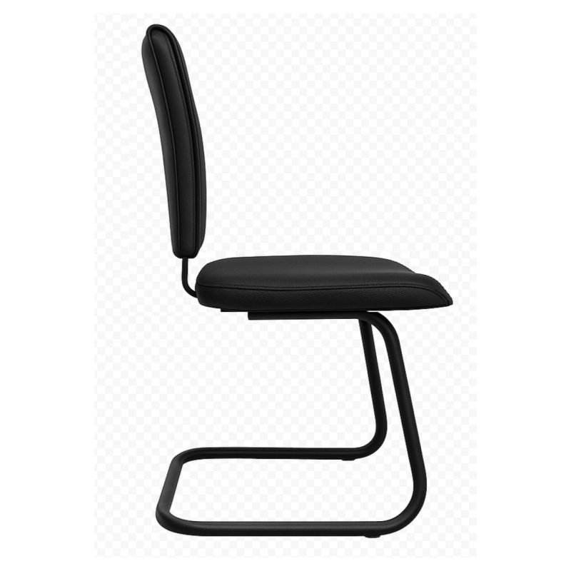 Cadeira de Escritório B-ONE Base em "S" Preta - Corino Preto - 31032