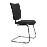 Cadeira Escritório B-ONE Base em "S" Cromada - Corino Preto - 31033