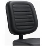 Cadeira Diretor Costurada Base em "S" Preta - Corino Preto - 30303
