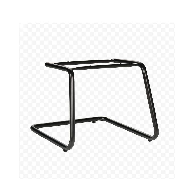 Cadeira Diretor Costurada Base em "S" Preta C/ Braços - Corino Preto - 30300