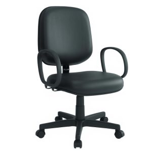Cadeiras Escritório Cadeira Diretor LISA Giratória com Braços - Corino Preto - 30201