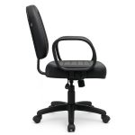 Cadeiras Escritório Cadeira Diretor Costurada Giratória - Corino Preto - 30210