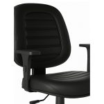 Cadeiras Escritório Cadeira Giratória Diretorzinha com Braços Reguláveis - Corino Preto - 32988