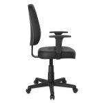 Cadeiras Escritório Cadeira Giratória Diretorzinha com Braços Reguláveis - Corino Preto - 32988