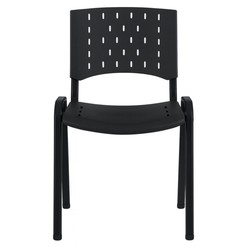 Cadeiras Escritório Cadeira Plástica REALPLAST 04 pés-Plástico Preto (Polipropileno) - 31201