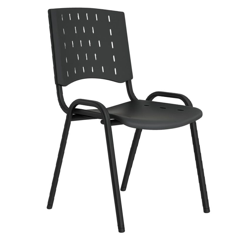 Cadeiras Escritório Cadeira Plástica REALPLAST 04 pés-Plástico Preto (Polipropileno) - 31201