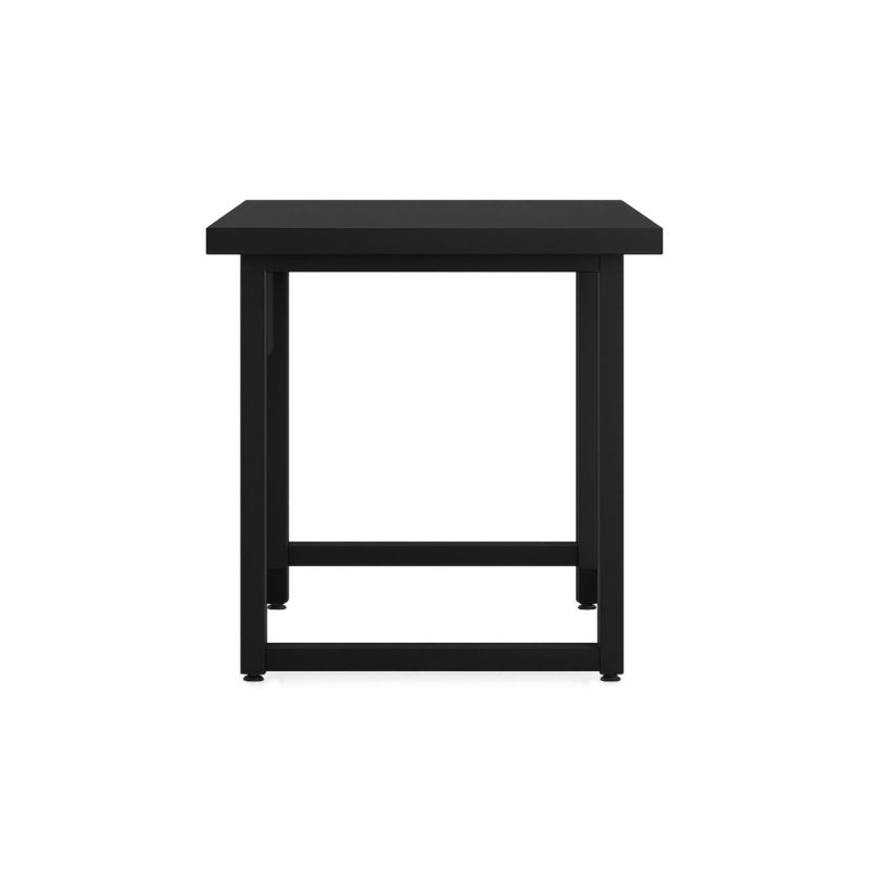 Móveis de Madeira Mesa Escritório PÉ QUADRO - 1,50x0,60m - S/ Gavetas - PRETO / PRETO - 26002