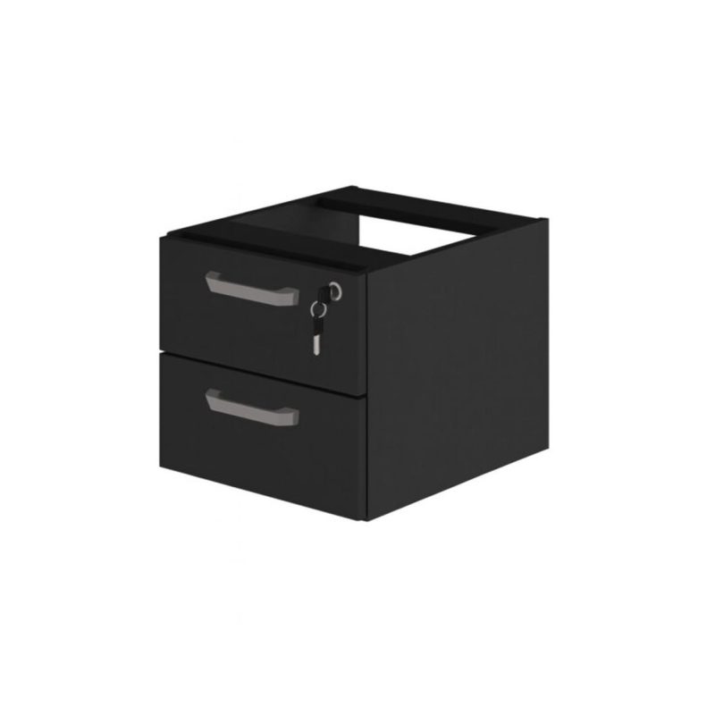 Móveis de Madeira Gaveteiro suspenso - PRETO/PRETO - 26008