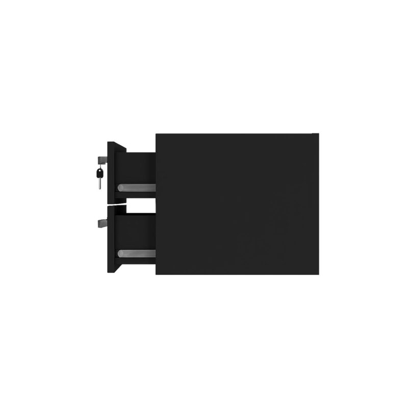 Móveis de Madeira Gaveteiro suspenso - PRETO/PRETO - 26008