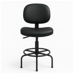 Cadeiras Escritório Cadeira Caixa EXECUTIVA LISA  sem Braços - (Aranha MARTIFLEX) - Cor Preta - 35031