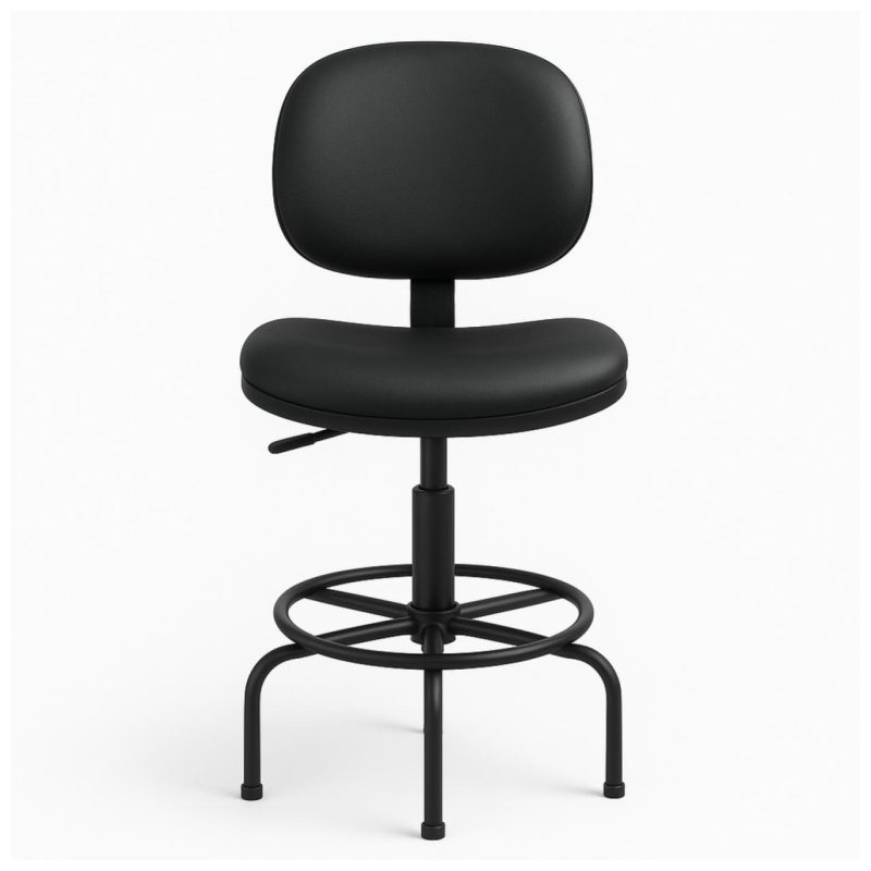 Cadeiras Escritório Cadeira Caixa EXECUTIVA LISA  sem Braços - (Aranha MARTIFLEX) - Cor Preta - 35031