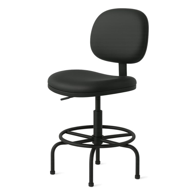 Cadeiras Escritório Cadeira Caixa EXECUTIVA LISA  sem Braços - (Aranha MARTIFLEX) - Cor Preta - 35031