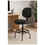Cadeiras Escritório Cadeira Caixa EXECUTIVA LISA  sem Braços - (Aranha MARTIFLEX) - Cor Preta - 35031