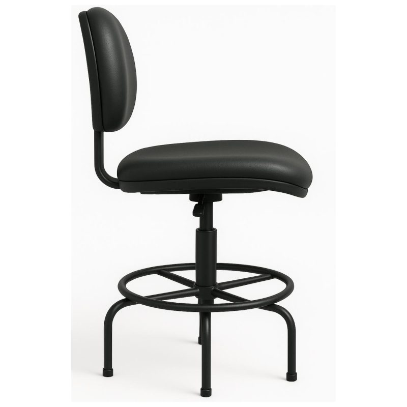Cadeiras Escritório Cadeira Caixa EXECUTIVA LISA  sem Braços - (Aranha MARTIFLEX) - Cor Preta - 35031