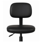 Cadeiras Escritório Cadeira CAIXA Secretária (Aranha ALTA) - Corino Preto - 34001