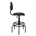 Cadeiras Escritório Cadeira CAIXA Secretária (Aranha ALTA) - Corino Preto - 34001