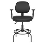 Outros Cadeira Caixa EXECUTIVA LISA com Braços Reguláveis - (Aranha ALTA) - Cor Preta - 35003