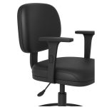 Outros Cadeira Caixa EXECUTIVA LISA com Braços Reguláveis - (Aranha ALTA) - Cor Preta - 35003