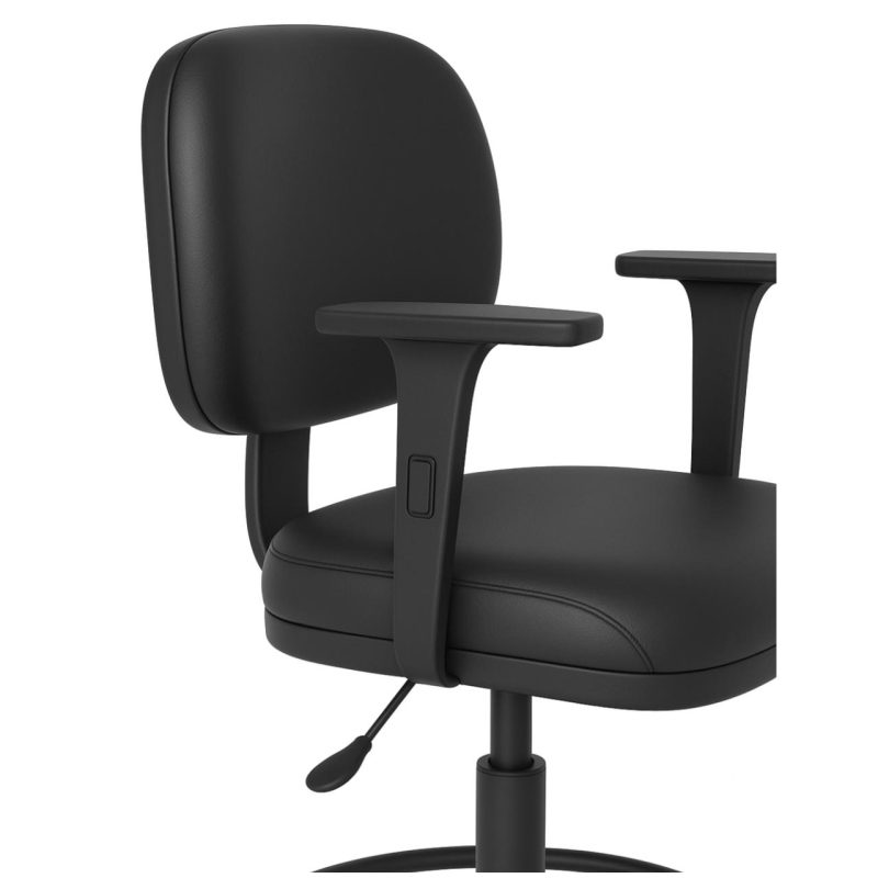 Outros Cadeira Caixa EXECUTIVA LISA com Braços Reguláveis - (Aranha ALTA) - Cor Preta - 35003