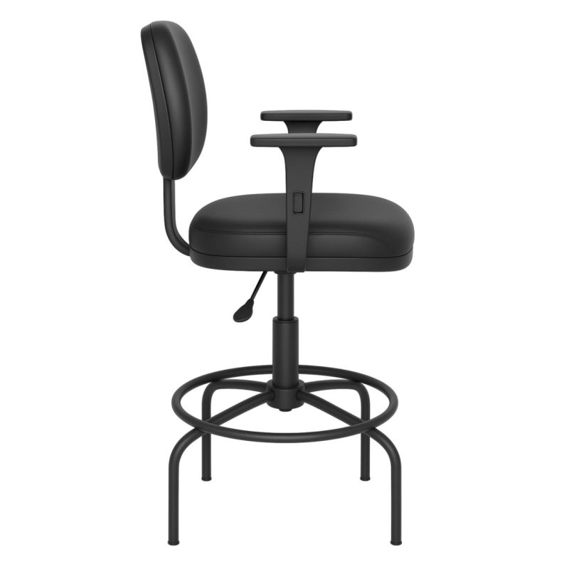 Outros Cadeira Caixa EXECUTIVA LISA com Braços Reguláveis - (Aranha ALTA) - Cor Preta - 35003