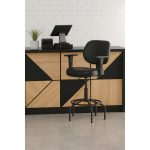 Outros Cadeira Caixa EXECUTIVA LISA com Braços Reguláveis - (Aranha ALTA) - Cor Preta - 35003