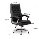 Cadeiras Escritório Poltrona LUXO IMPORTADA Concha Dupla Syncron - Couríssimo Preto - 30017