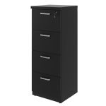 Móveis de Madeira Arquivo de Madeira para Pasta Suspensa com 4 Gavetas - MDP PRETO - 26035