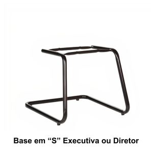 Estruturas Metálicas Base em "S" Furação Executiva ou Diretor - Cor Preta - 42209