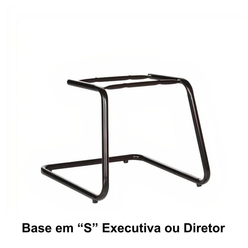 Estruturas Metálicas Base em "S" Furação Executiva ou Diretor - Cor Preta - 42209 Estruturas Metálicas Base em "S" Furação Executiva ou Diretor - Cor Preta - 42209