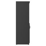 Móveis de Madeira Armário Alto com Portas Inferiores e Prateleiras Abertas – MDP Preto - 26033