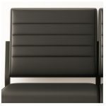 Cadeiras Longarinas para Recepção Sofanete para Escritório Estofada com 02 Lugares - TRIX - Pés PRETO - 35120