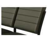 Cadeiras Longarinas para Recepção Sofanete para Escritório Estofada com 03 Lugares - TRIX - Pés PRETO - 35123