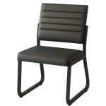 Cadeiras Longarinas para Recepção Poltrona para Escritório Estofada - TRIX - Cor Preta - 35119
